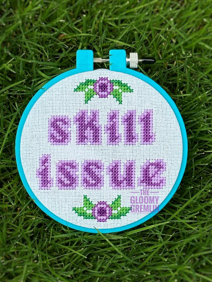 Skill Issue - Cross Stitch Kit product image (2)
