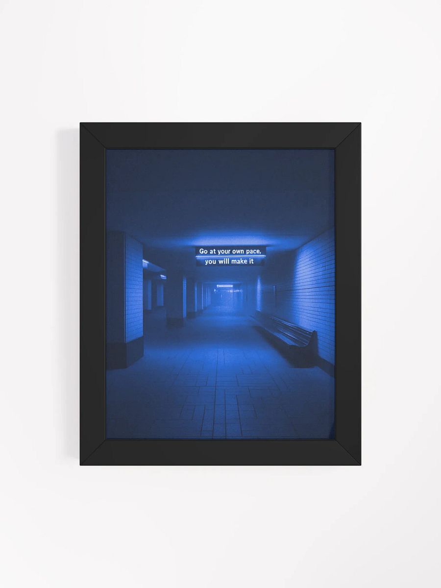"Go at your own pace" Framed Poster product image (58)