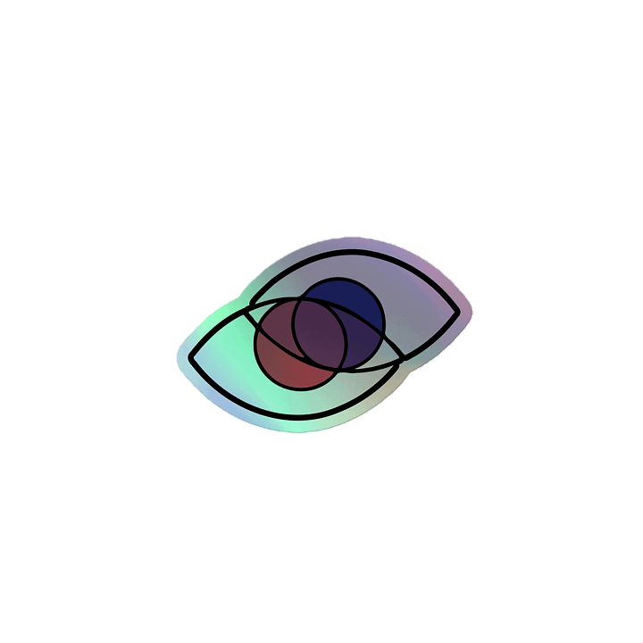 Dual Process Theory - YT Icon Transparent - Holographic Kiss Cut Sticker product image (1)