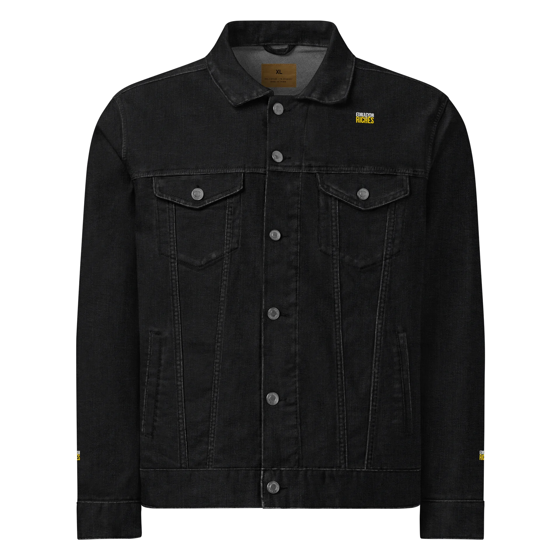 Edikasyon se Richès Denim Jacket – Timeless Style. Unshakable Message. product image (1)