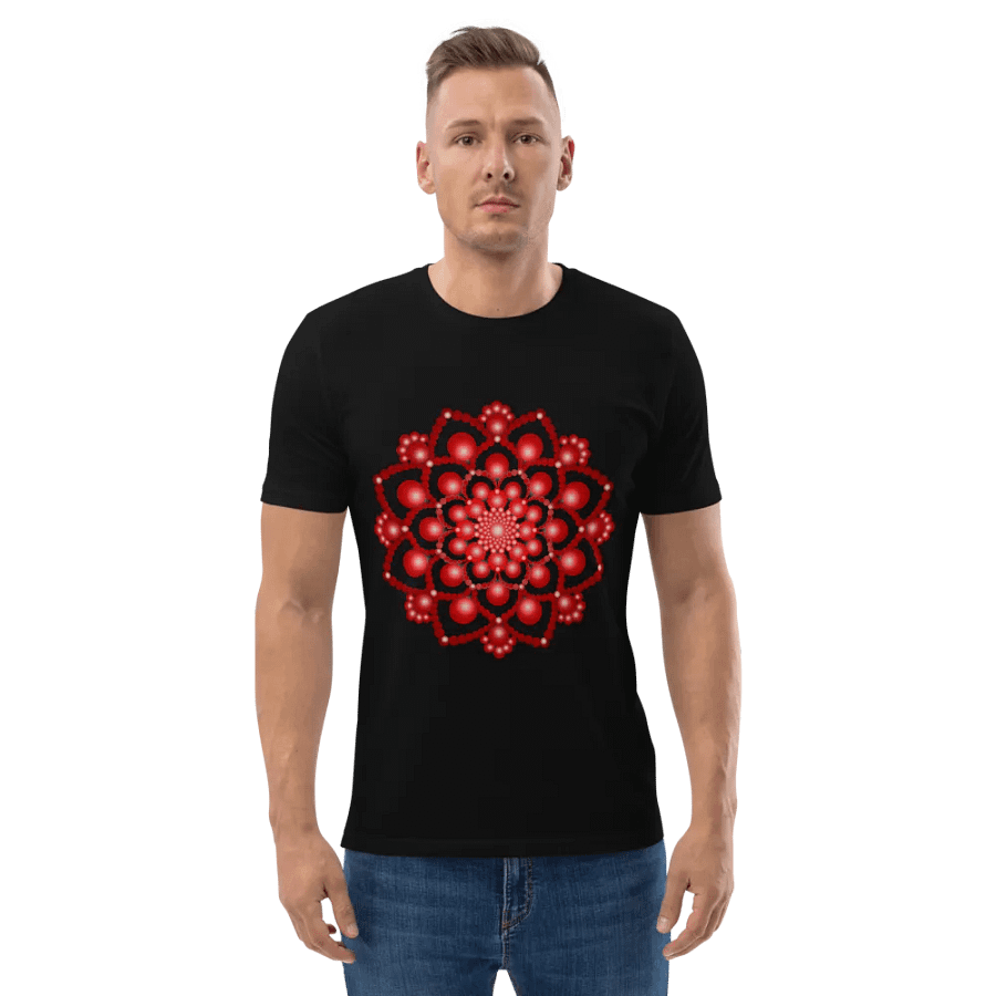 Red Dot Mandala Organic T-Shirt product image (2)
