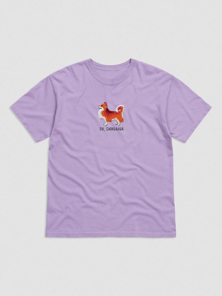 Oh, Chihuahua T-Shirt(Embroidered) of a Longhaired Chihuahua(Red) product image (33)