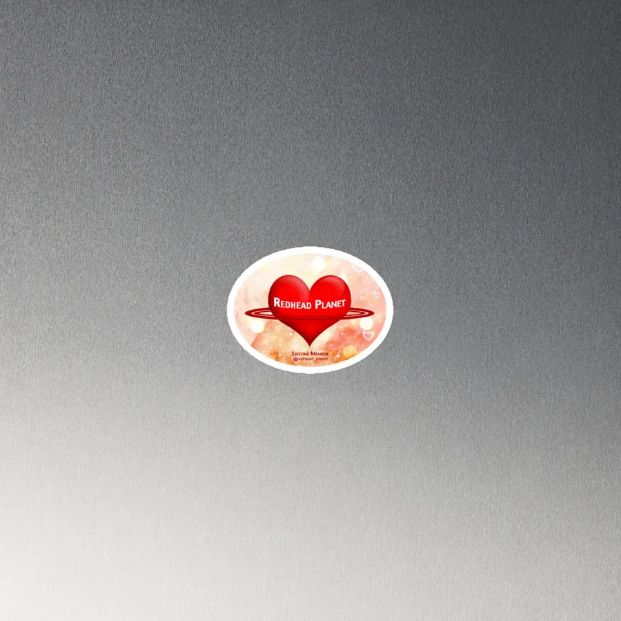 Redhead Planet Oval Magnet product image (4)