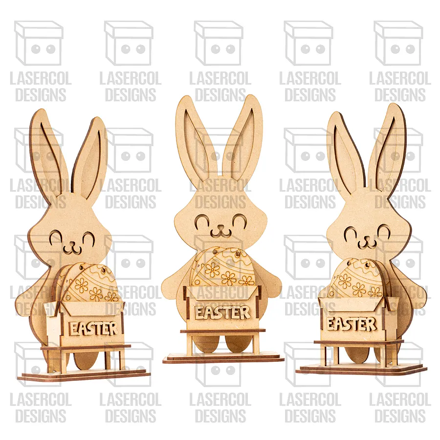 Easter Bunny Eggs Basket - Laser Cut Files product image (10)