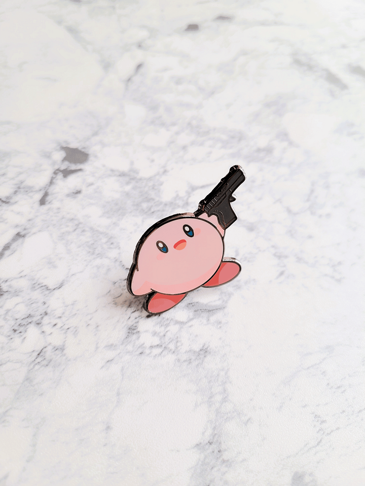 Enamel Pins | Gun Kirby Pin product image (1)