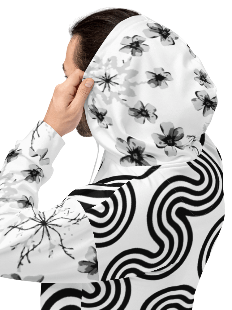 Monochrome Wave Unisex Hoodie product image (9)