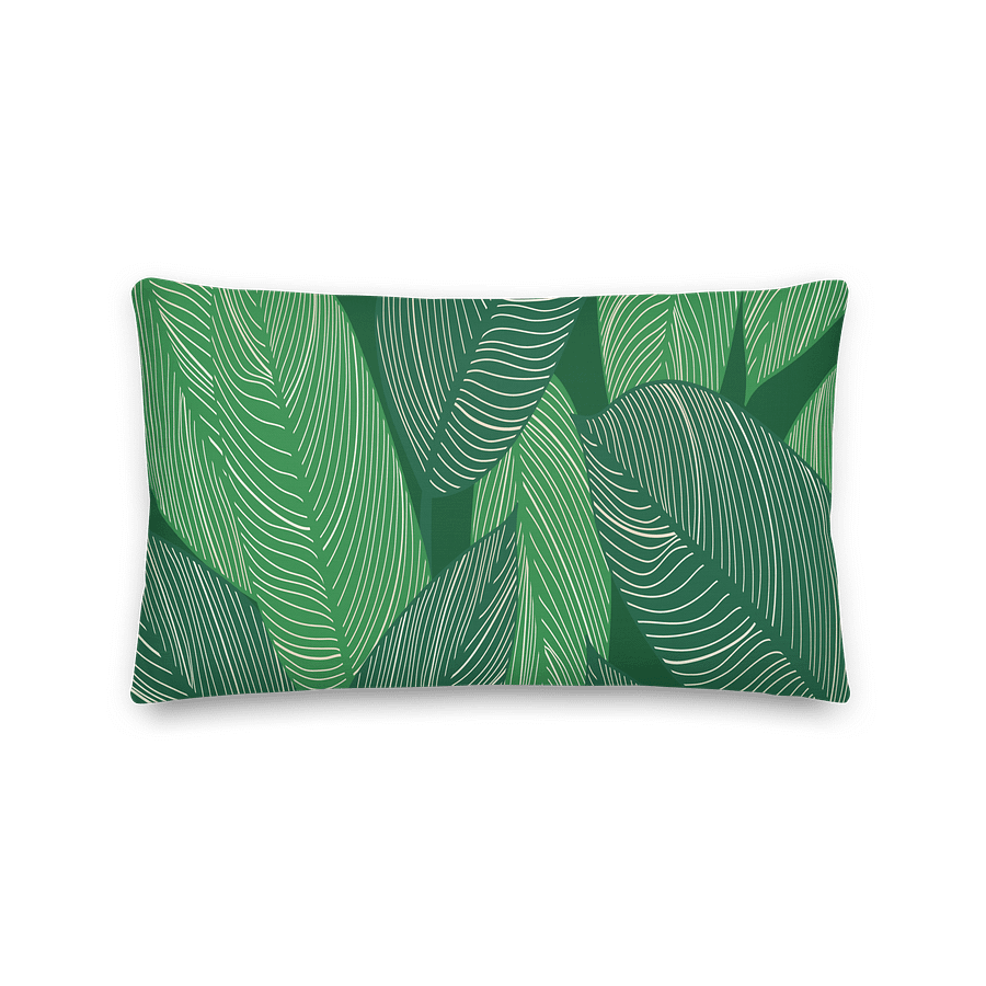 Tropical Beach & Palm Leaves Premium Pillow | Reversible All-Over Print Throw product image (2)