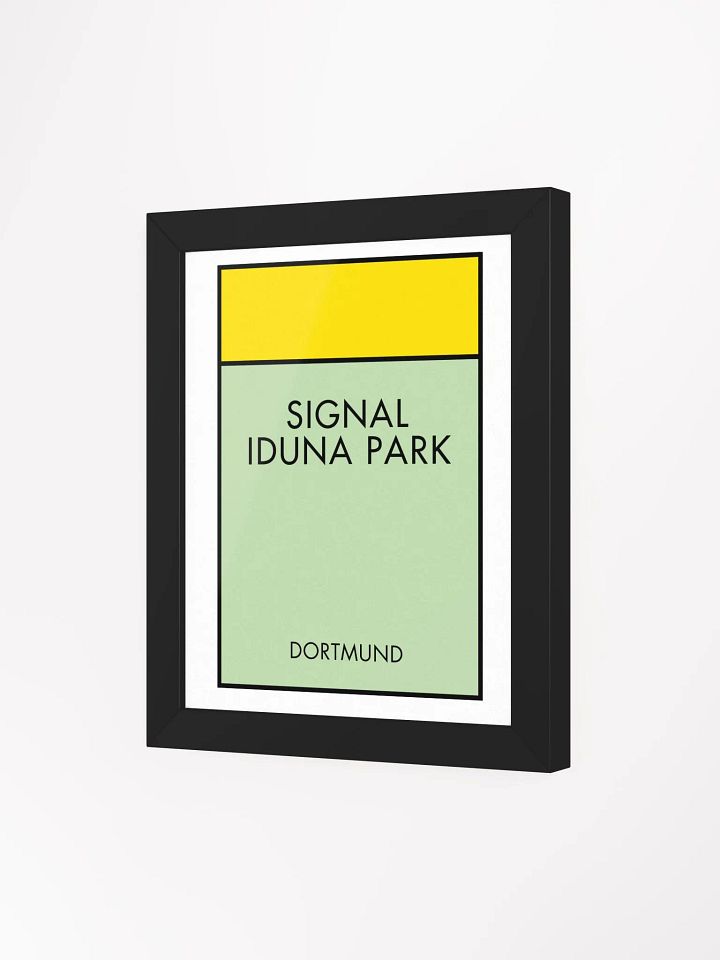Signal Iduna Park Stadium Dortmund Monopoly Title Art Framed Print product image (1)