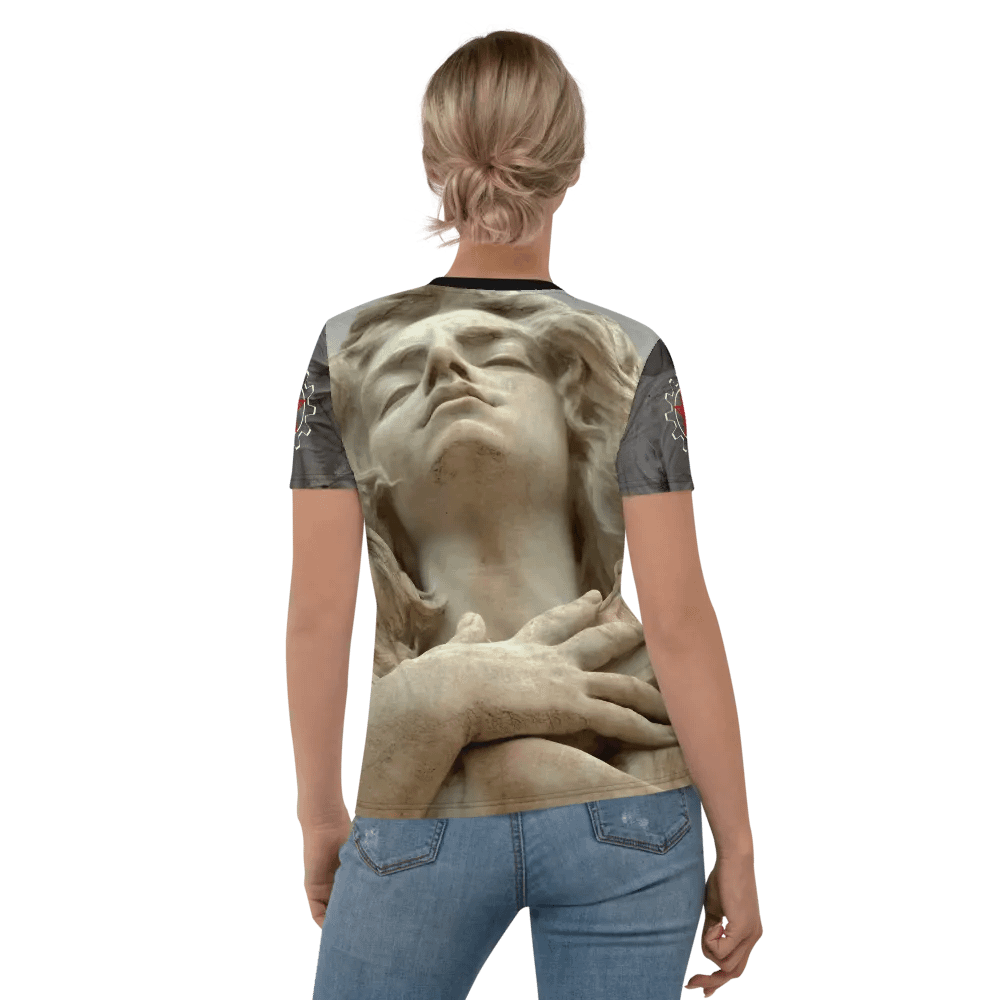 With The Hand On My Cross I Ladies Tee product image (2)