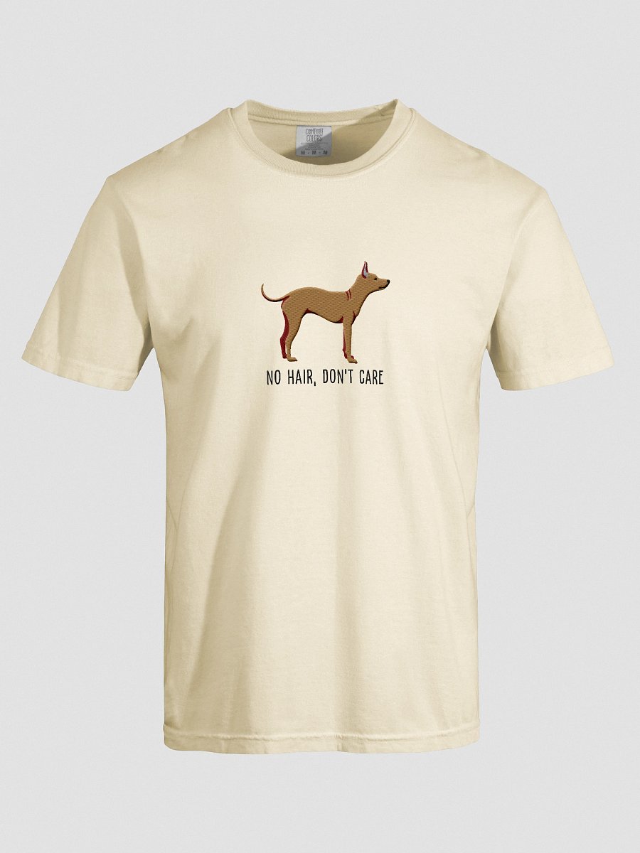 No Hair, Don't Care T-Shirt(Embroidered) of an American Hairless Terrier(Tan) product image (47)