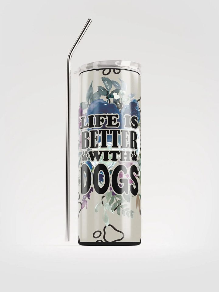 Floral Heart Dog Lover Tumbler product image (1)