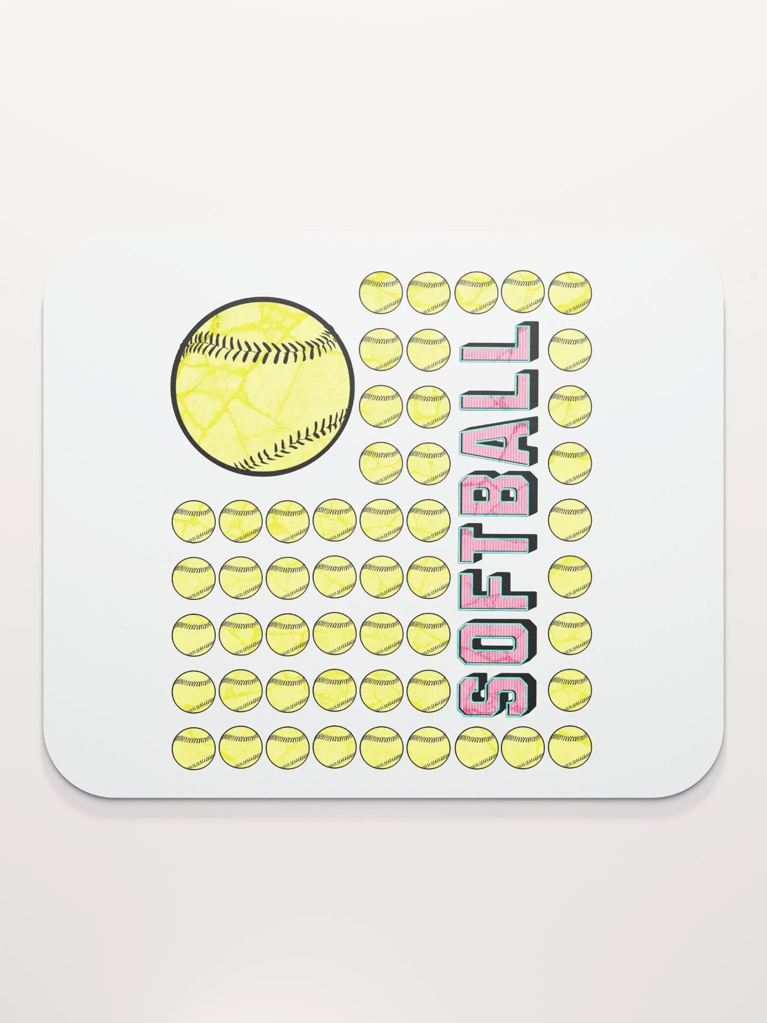 US Flag Softball Mosaic Mouse Pad product image (2)