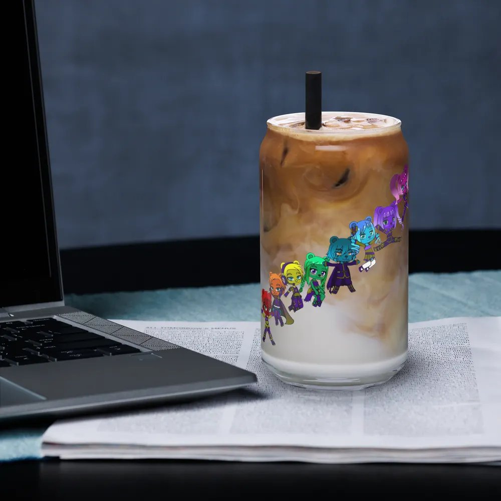 Shadow Bears (Leap of Happiness) can-shaped glass product image (3)
