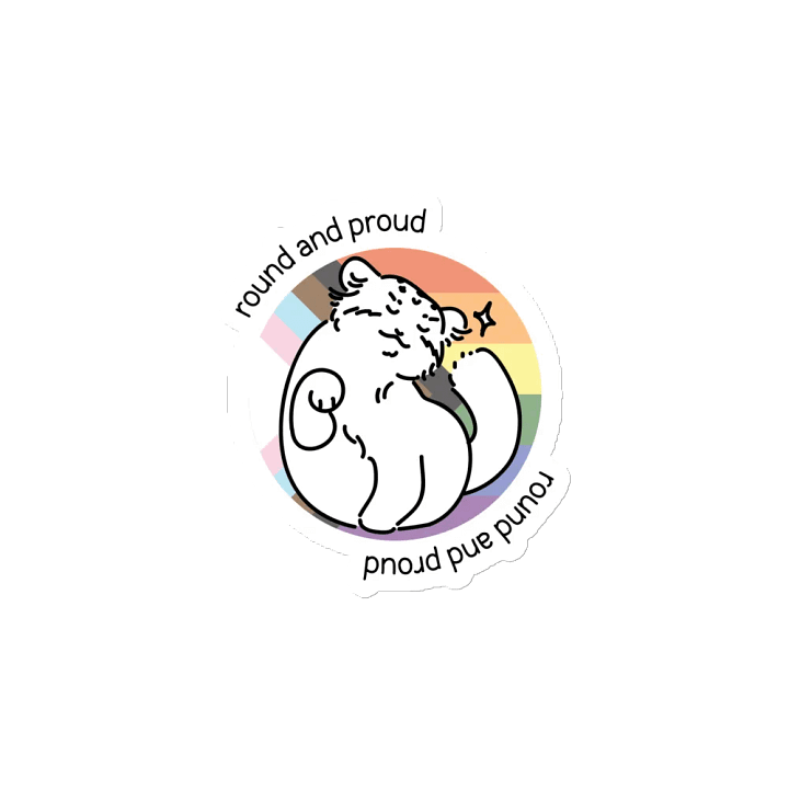 Round and Proud Manul Pride Flag Pastels Version - Magnet product image (2)