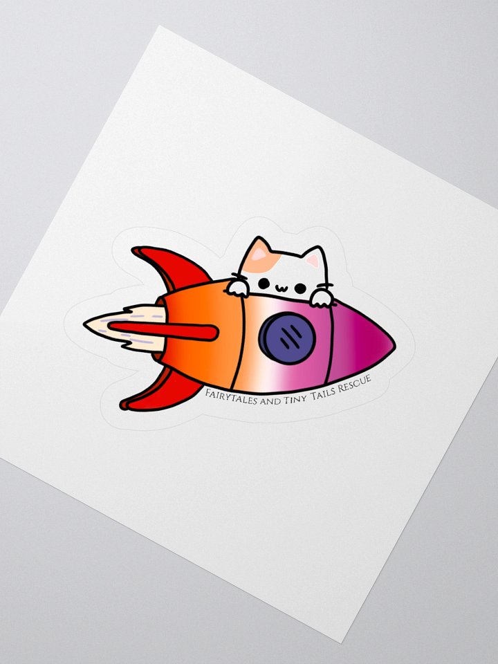 Lesbian Pride Rocket Cat product image (6)