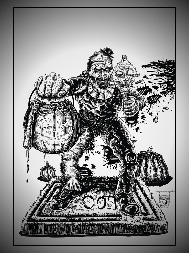 Trick or Treat with Art the Clown- Poster Print (Clean Version) product image (1)