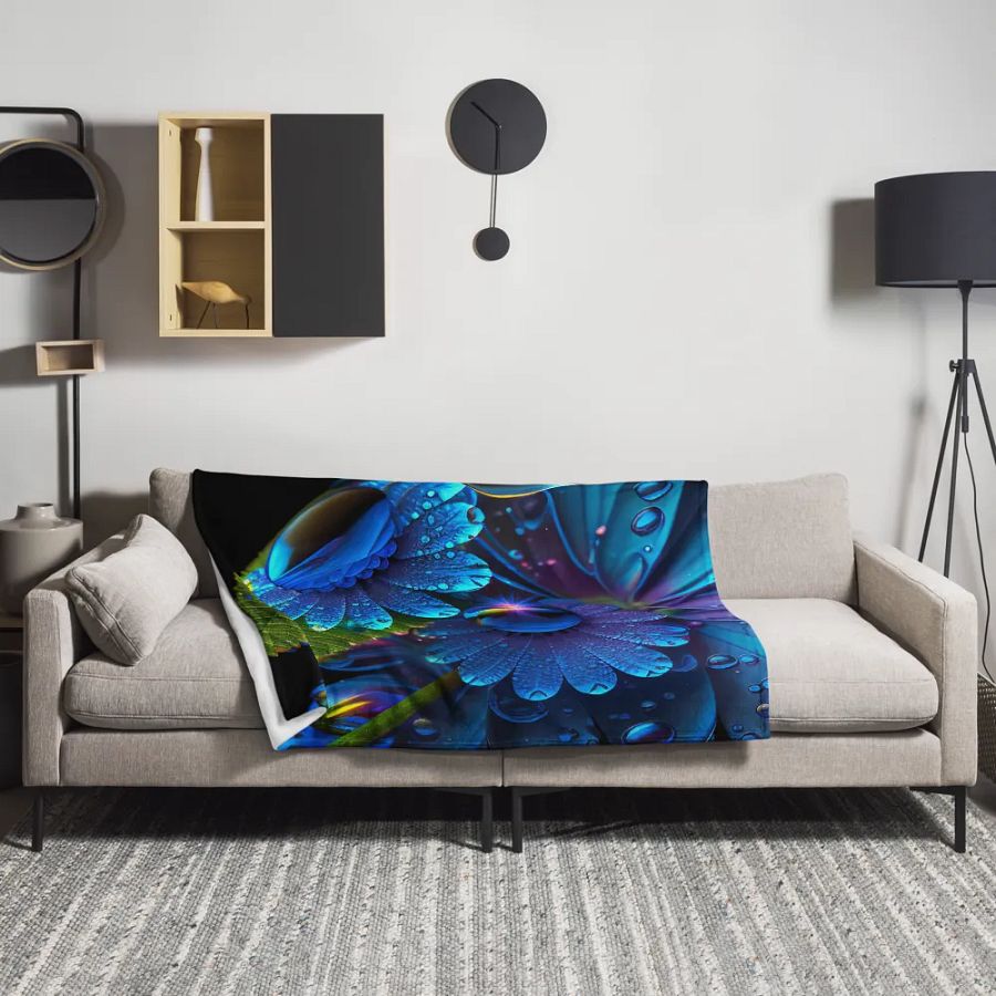 Kawaiikitten Exclusive Premium Dew Drop Throw Art Blanket product image (3)