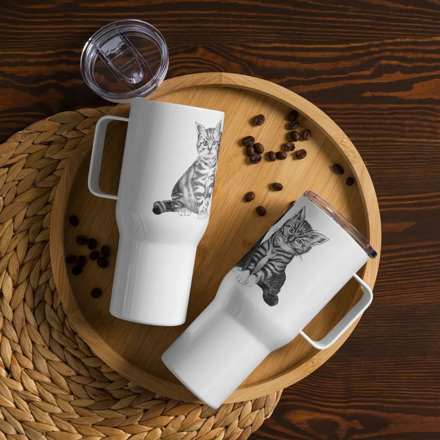 Kittens Drawing Travel Cup product image (12)
