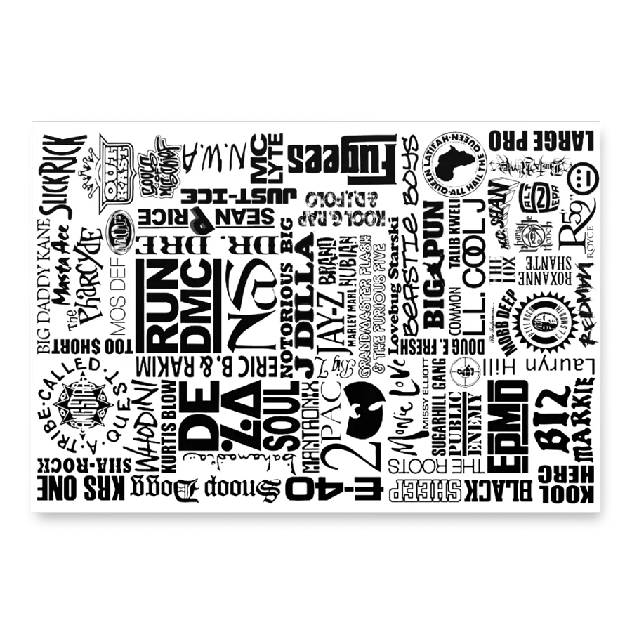 Hip Hop Logos Wrapping Paper for Presents product image (1)
