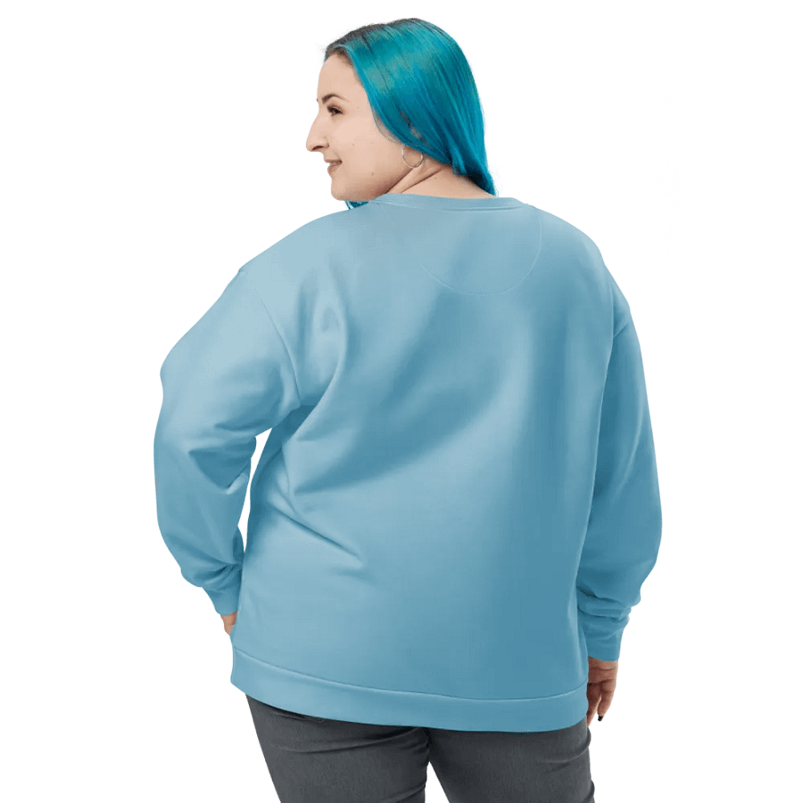 Plain Light Blue Soft Summer Unisex Recycled Polyester Heavyweight Premium Sweatshirt by Treasure Pie product image (11)