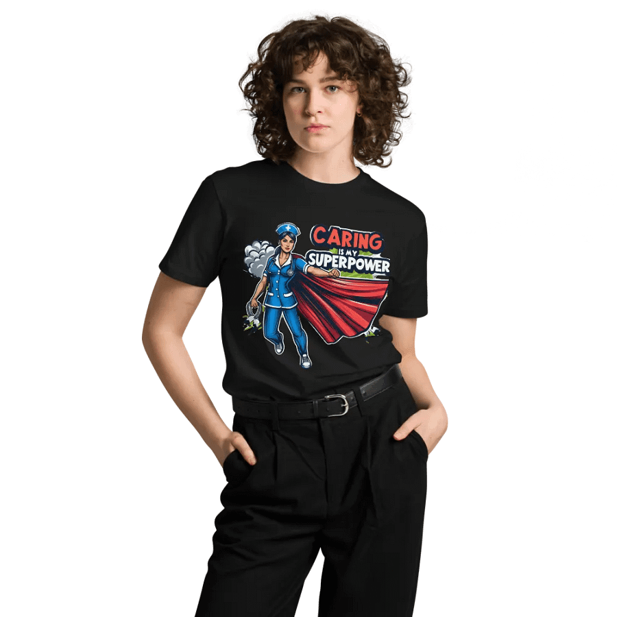 Caring Superhero Nurse Premium Tee product image (11)