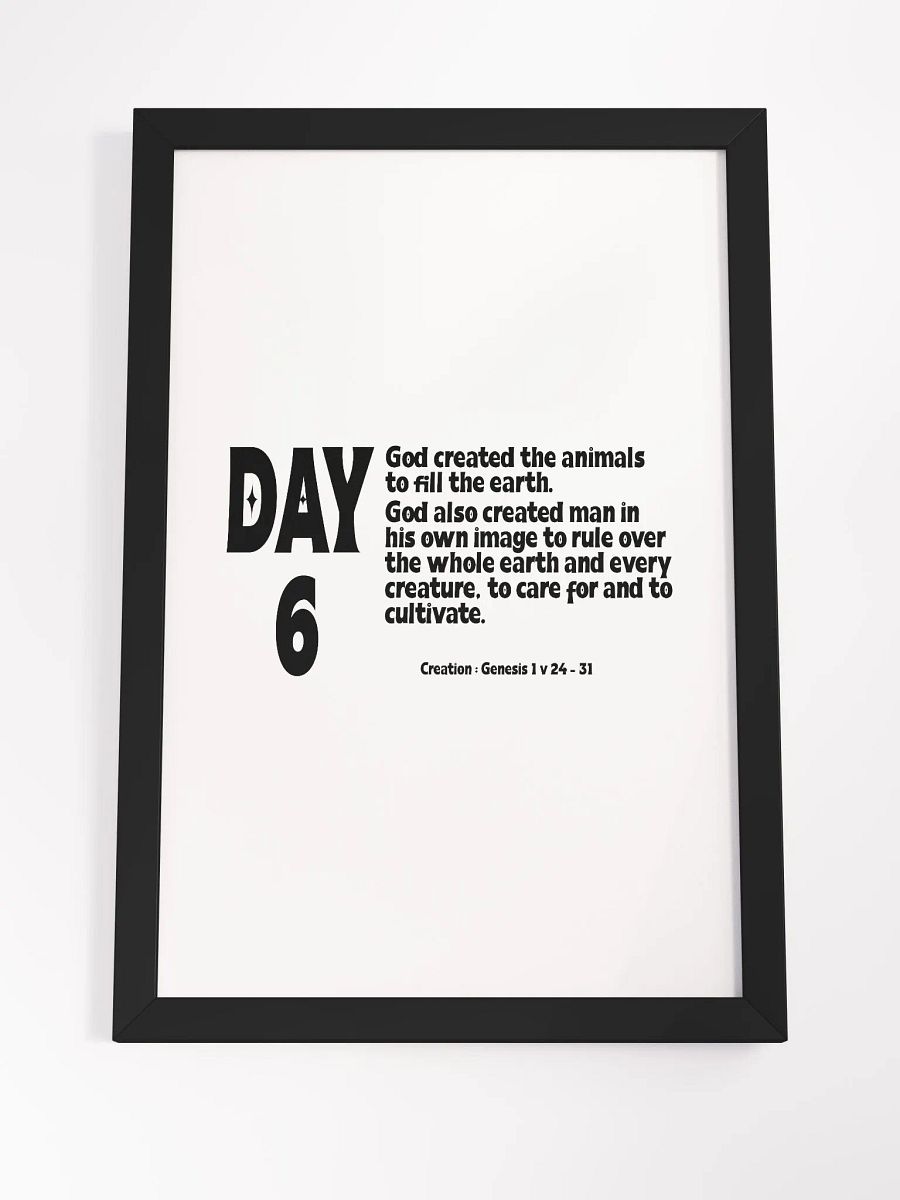 CREATION: DAY 6 Christian, Jesus, faith, God, Bible, Christianity, Jesus Christ, religion, Bible Verse, Love product image (7)