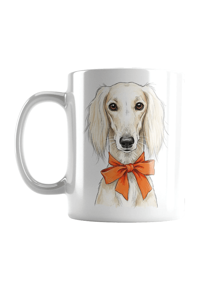 Saluki With Orange Bow Sketch Art Chic Small Mug product image (2)