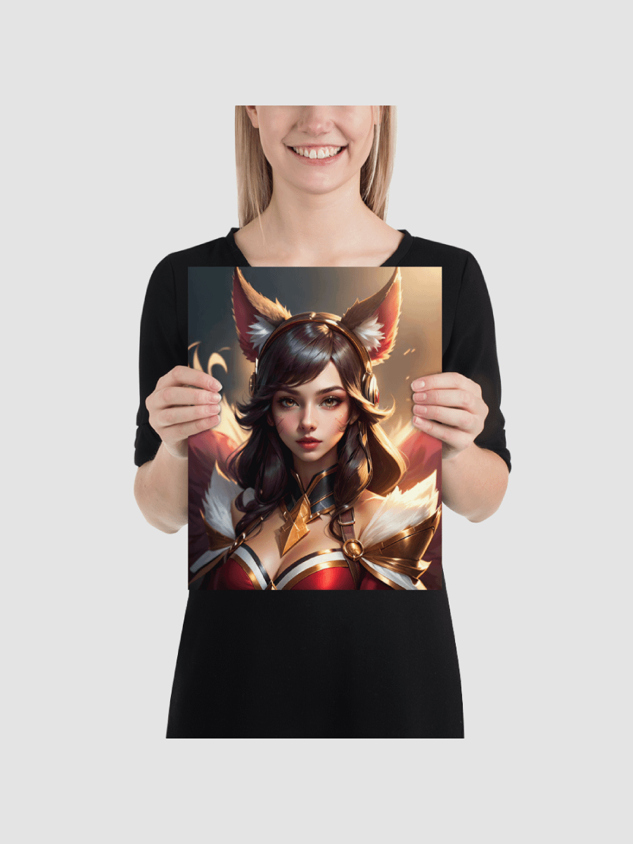 Ahri Fox Spirit Poster - Enchanting Fantasy Art in Premium Matte Print product image (4)