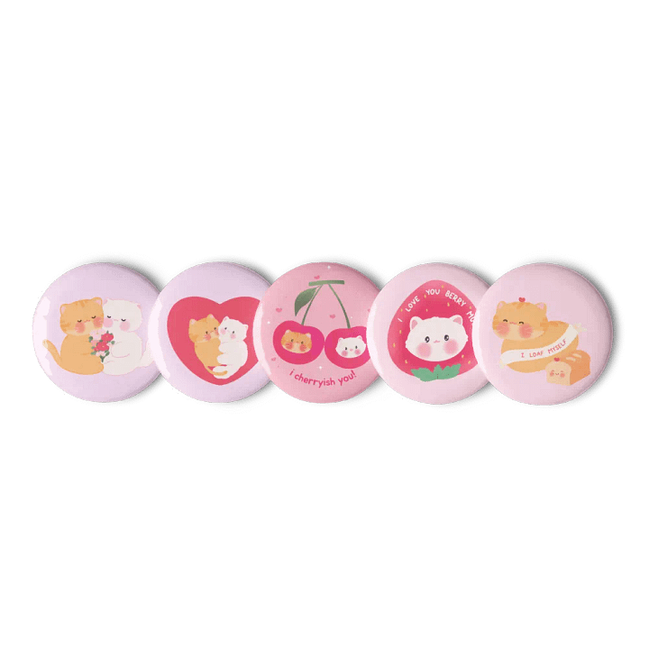 Cats and Love Pin Set product image (1)