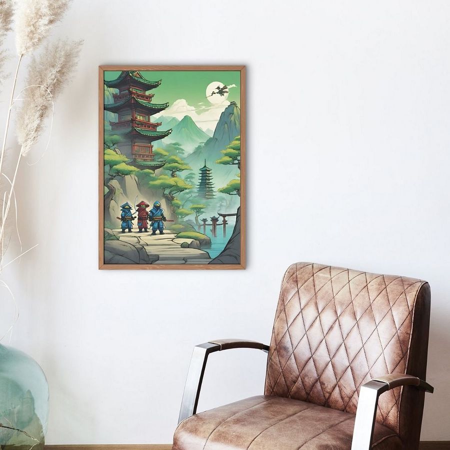 3 Ninja's on a Mission - wall art Boys Room - Ninja Poster - Ninjago inspired Wall Decoration for Boys product image (48)