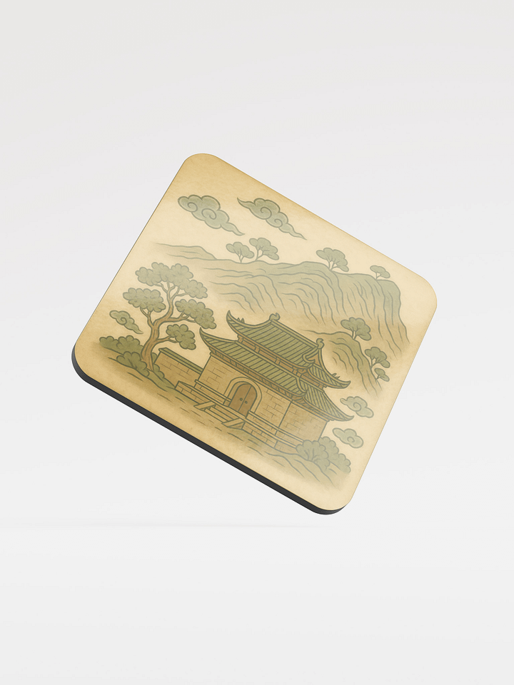 Wudang Mountain Temple Cork Coaster product image (1)