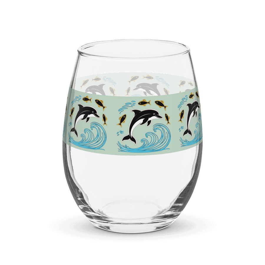 Dolphin Dance Stemless Wine Glass product image (3)