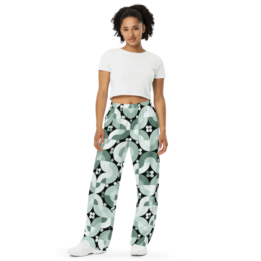 BUIII Retro Harmony: Mint Oasis Wide-Leg Pants product image (2)