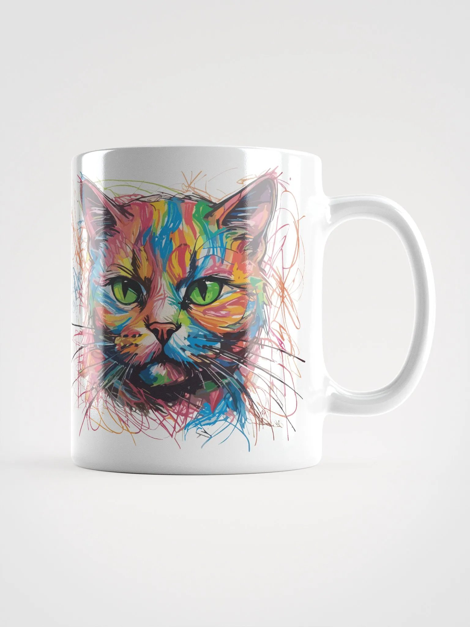 Graffiti Scribbles Cat 5 , Mug product image (2)
