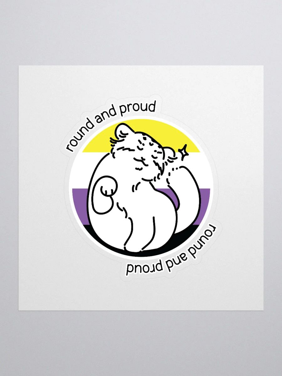 Round and Proud Manul Nonbinary Version - Sticker product image (1)