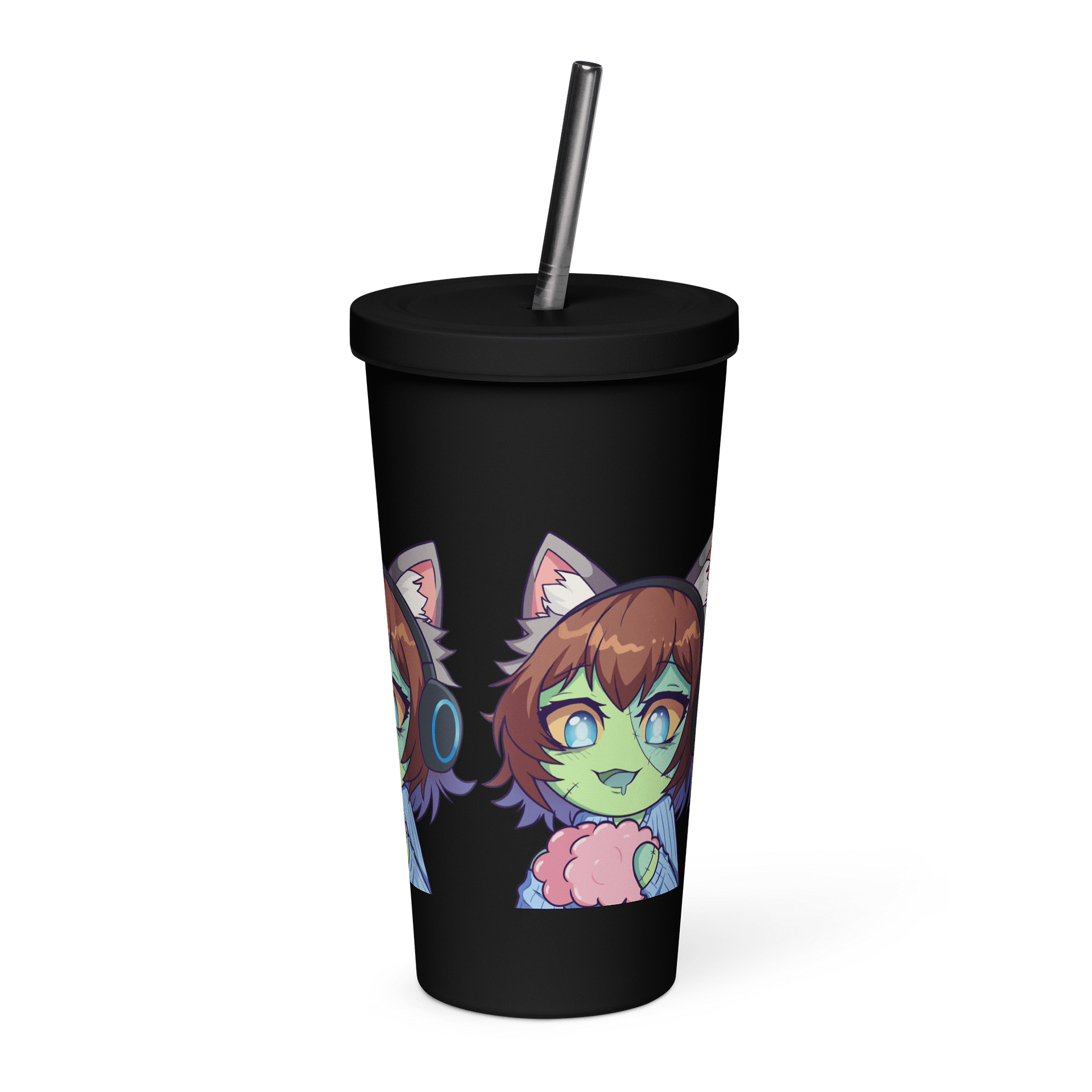 Zombie Cat Tumbler w/ Straw product image (3)