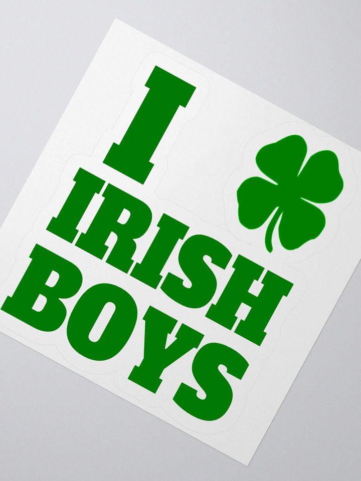 I Love Irish Boys Kiss Cut Stickers - St. Patrick’s Day Stickers product image (5)