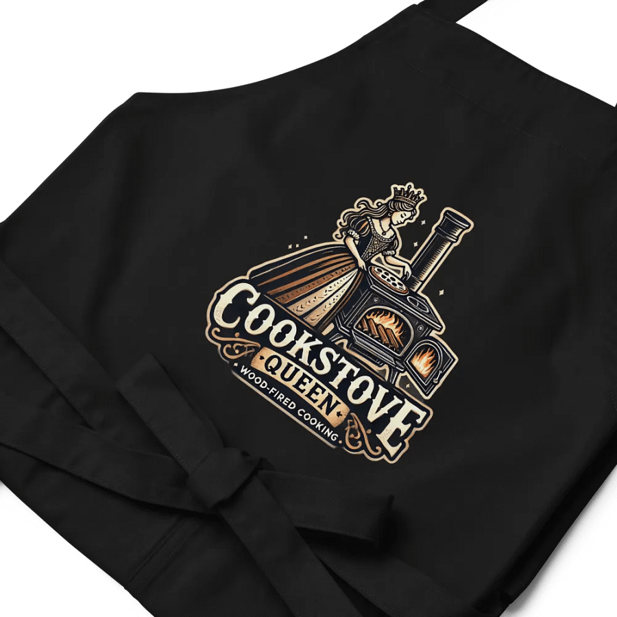 Organic Cotton Black Apron Cookstove Queen product image (7)