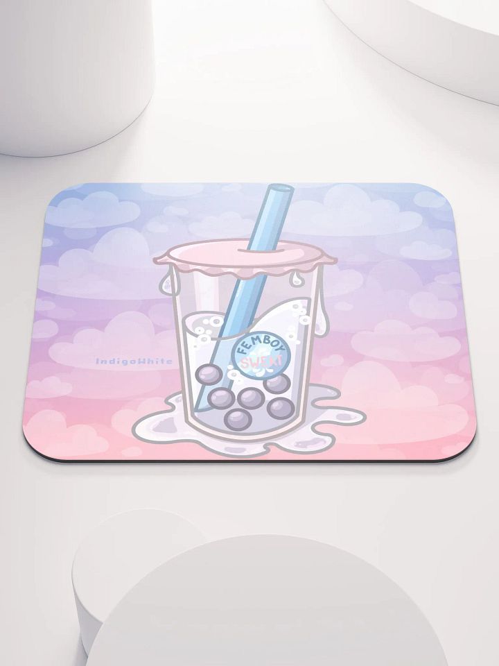 Femboy Sweat Boba Mousepad product image (1)