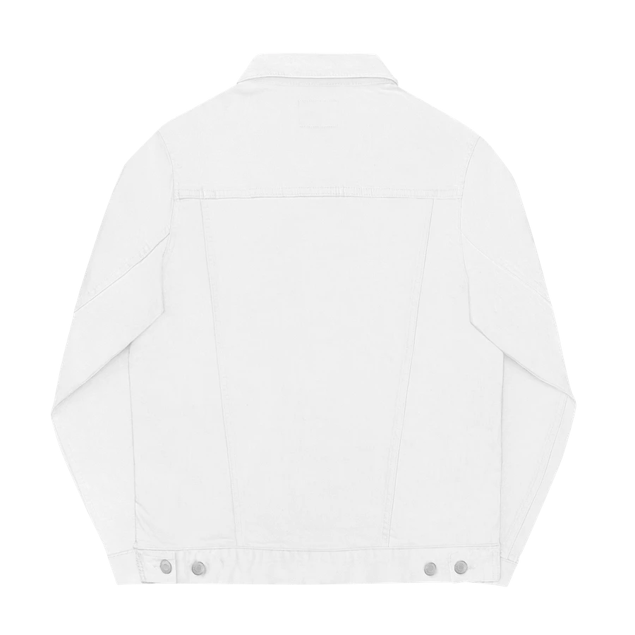 Embroidered Classic White Unisex Denim Jacket product image (4)