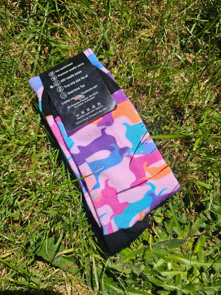 Hughie Pastel Camo Crew Socks! product image (4)