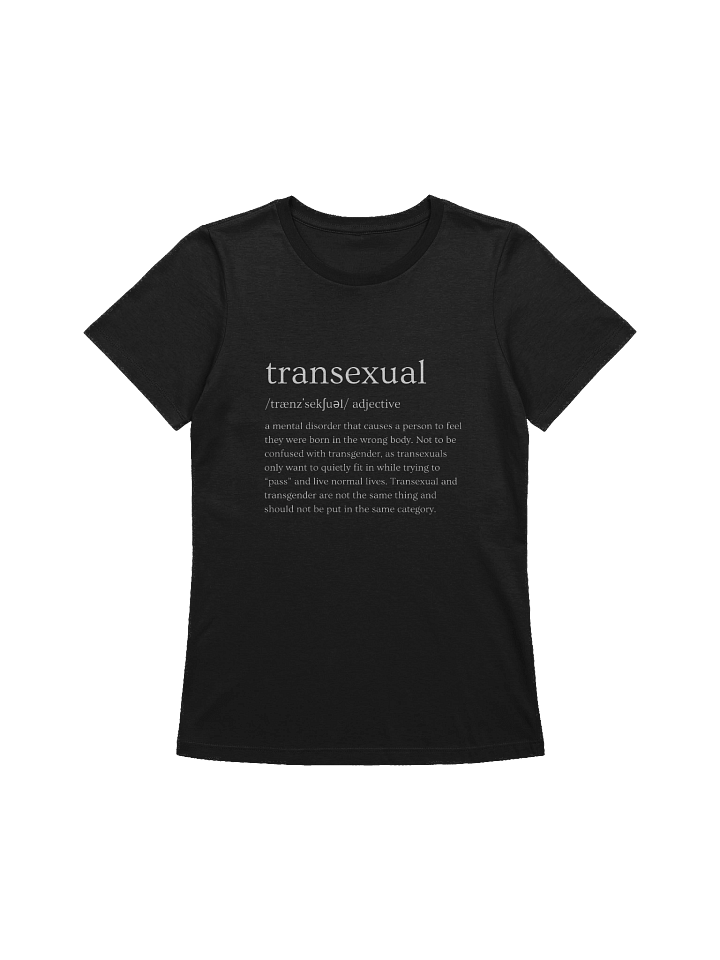 [Buck Angel Shop] Trans Definition - Women's Graphic Tee [white letters] product image (1)