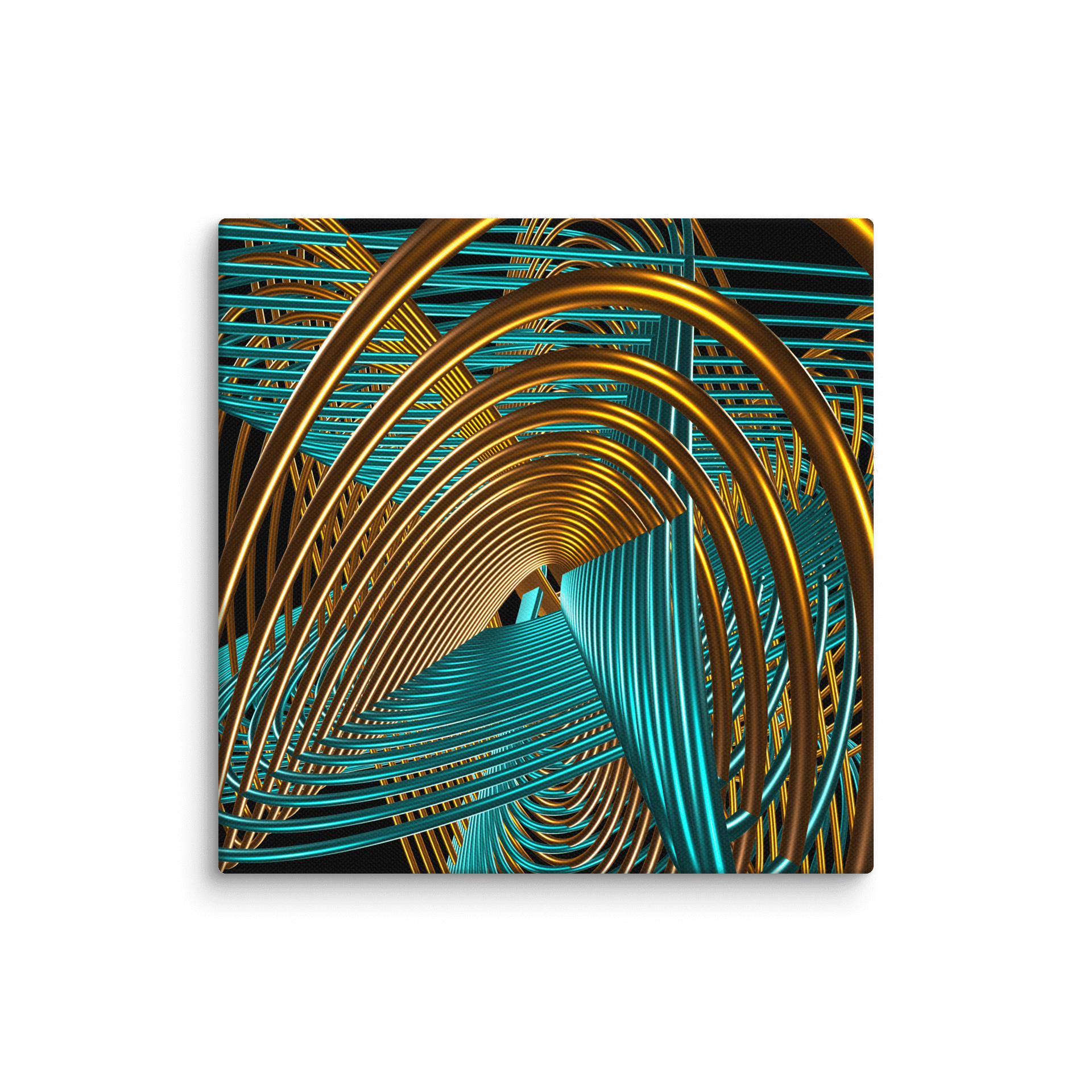 Oscilloscopic Dance #1 - Lissajous Figures Code Art Canvas Print product image (1)