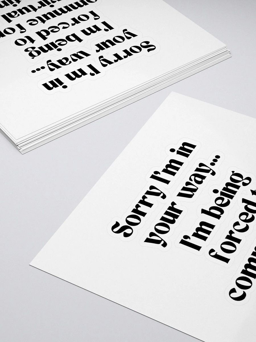 Square Sticker - Sorry I'm Commuting product image (10)