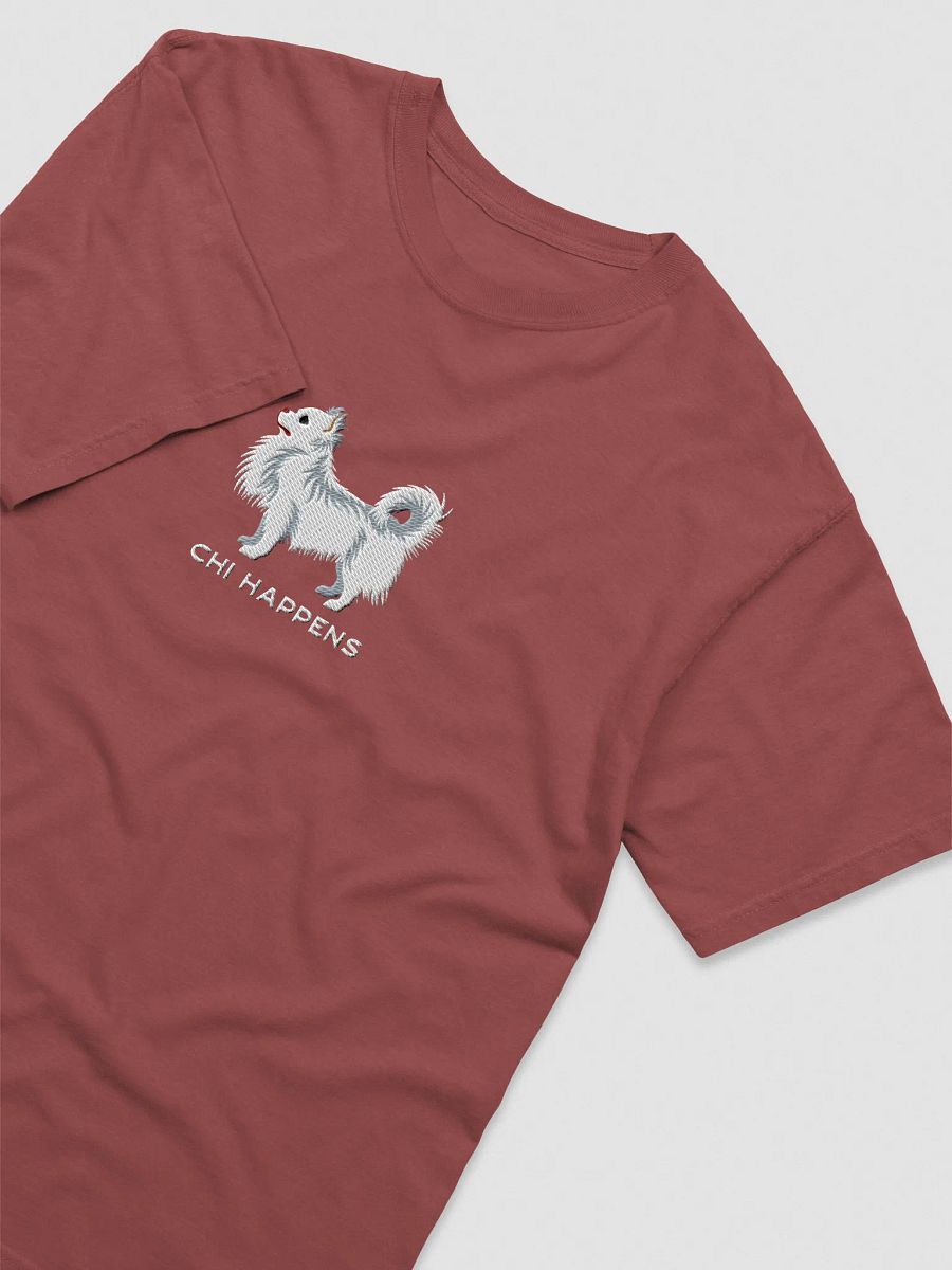 Chi Happens T-Shirt(Embroidered) of a Longhaired Chihuahua(White) product image (11)