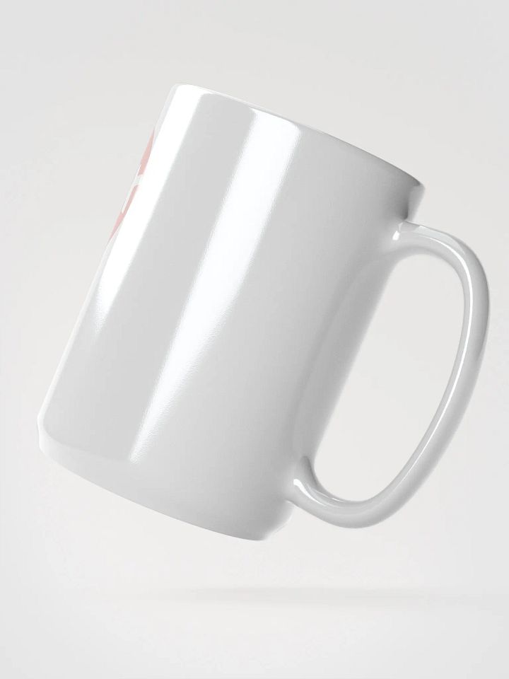 HOT BOX FAM TRANSPARENT PALE PINK HEART LOGO COFFEE MUG product image (2)