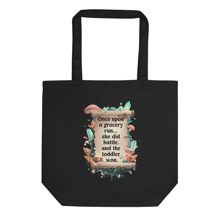 Funny Mom Tote Bag – ‘Once Upon A Grocery Run’ Shopping Humor Bag - Tall product image (1)