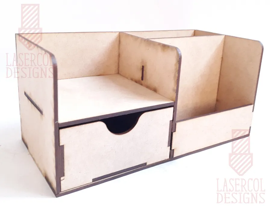 Desk Organizer with drawer - Laser Cut Files product image (4)