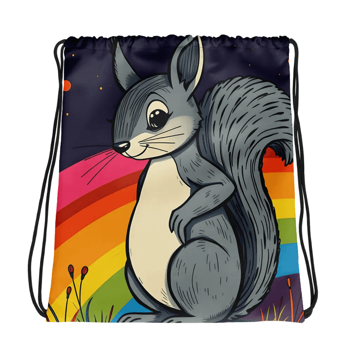Starry Squirrel All-Over Drawstring Bag product image (1)