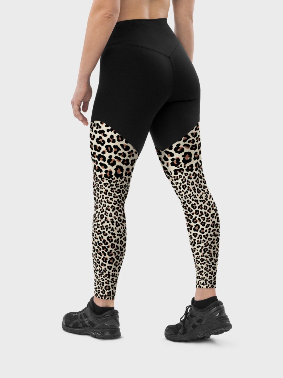 High-Intensity Workout Leggings "Abstract Animal Leopard Skin Fur Pattern" product image (3)